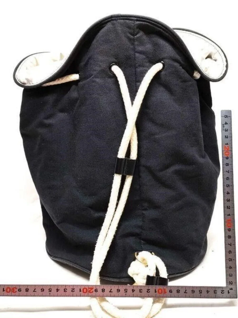 CHANEL Black Canvas Shoulder Bag